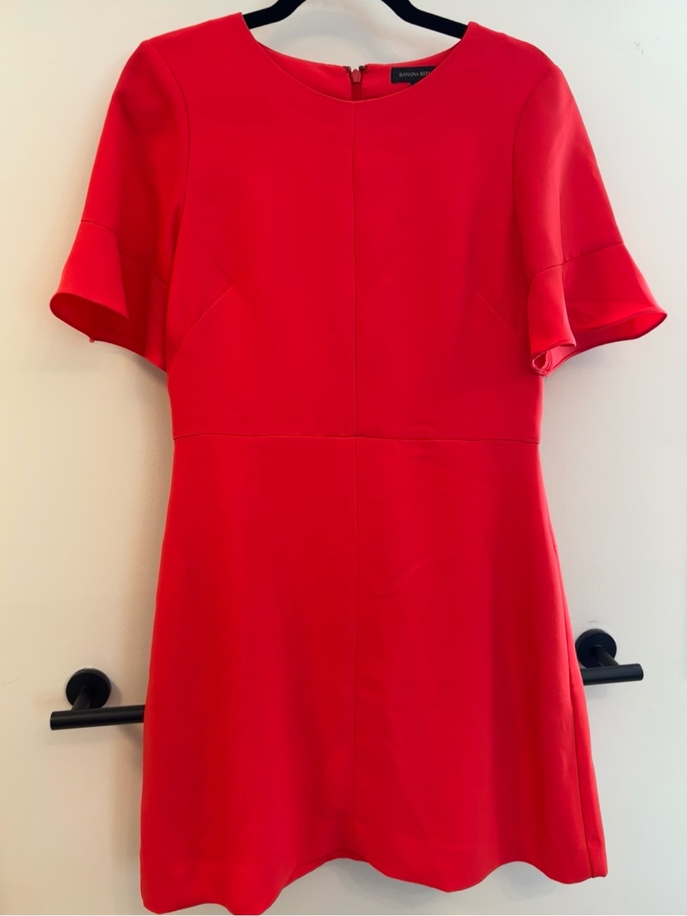 Banana Republic Bright Red Fit-and-Flare Mini Dress